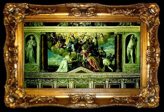 framed  Paolo  Veronese doge sebastiano venier,s thanksgiving for the battle of lepanto, ta009-2